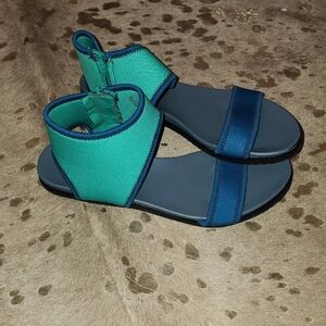 Coconuts by Matisse Blue and Green Sandals with Ankle Strap